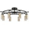 Люстра LIGHTSTAR RULLO 8х50W GU10 черный/золото LR7184080