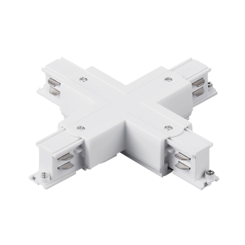 Соединение крестовое LIGHTSTAR 504146-FR QUATTRO с подводом питания к треку 5040xx-(F)/(R) БЕЛЫЙ